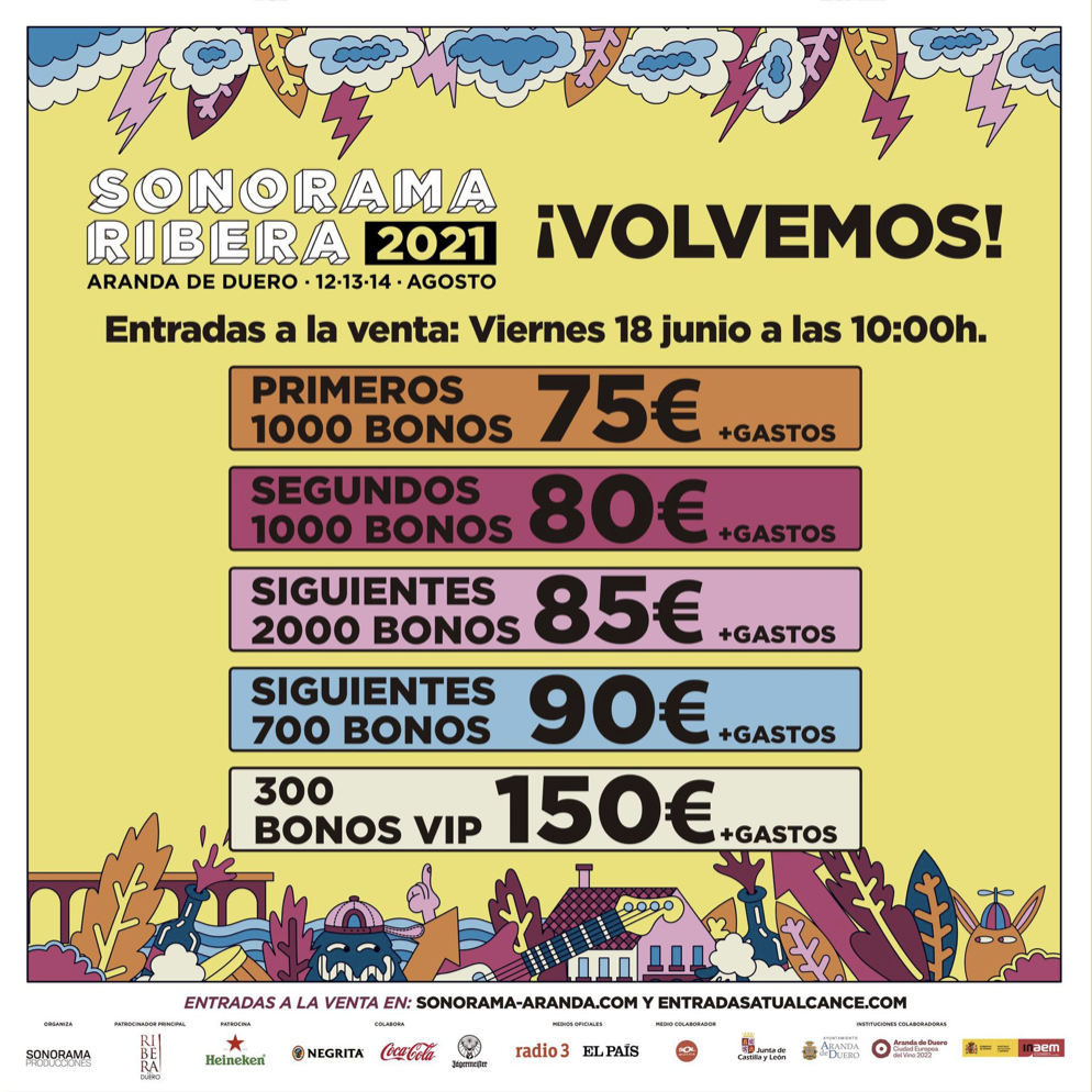 sonorama ribera abonos 2021